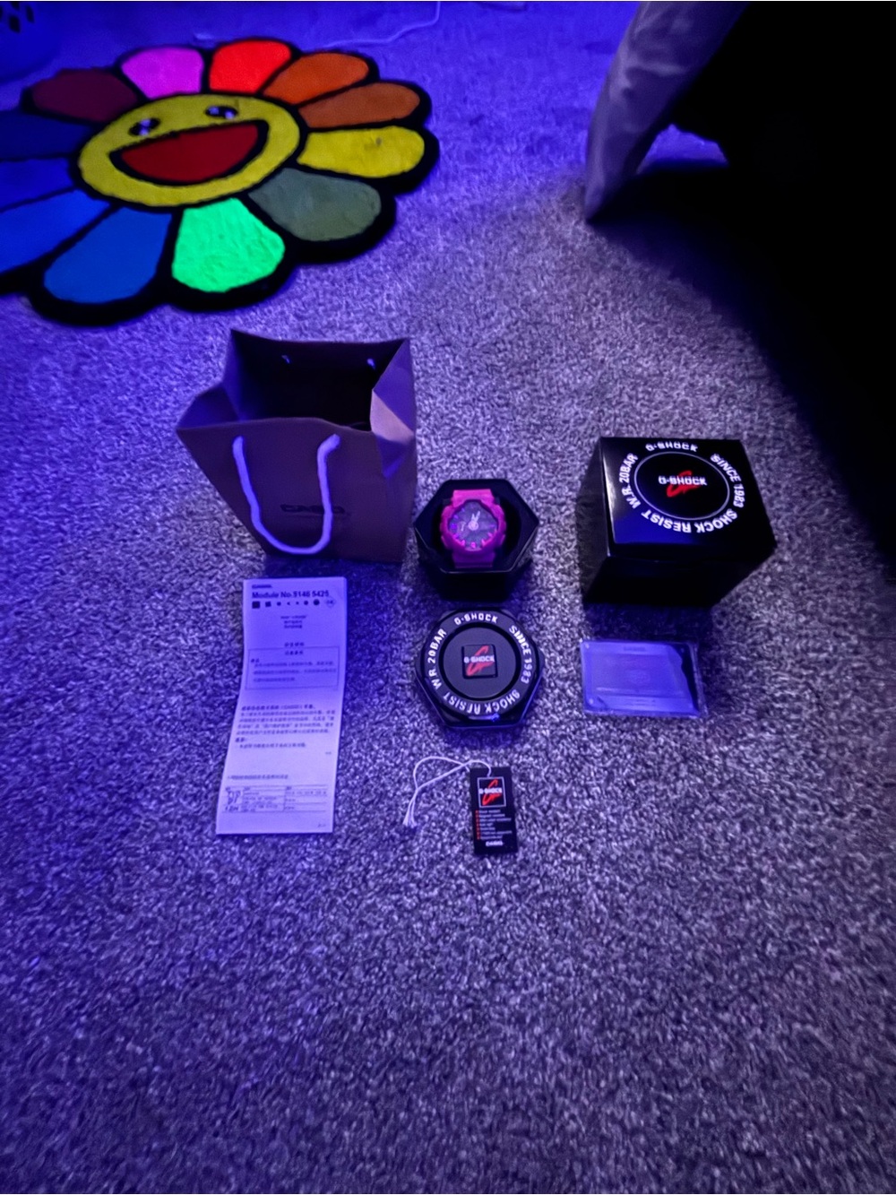 G-Shock Pink and Black Digital Watch with Packaging